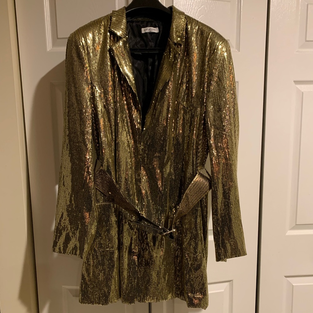 Plus Size Sequin Blazer Dress